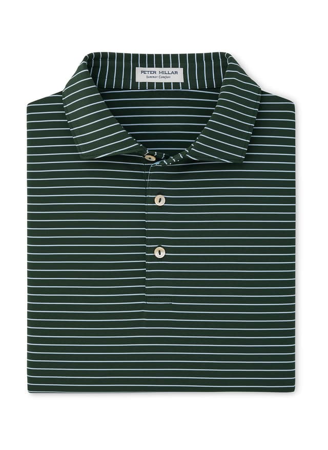 Peter Millar Men's Oaks Performance Jersey Polo - Green 3XL