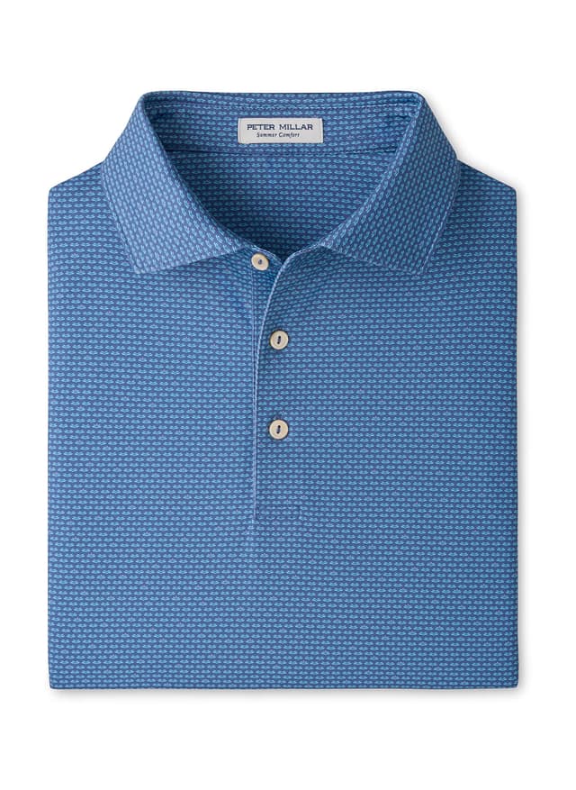 Peter Millar Men's Hague Performance Jersey Polo - Blue 3XL