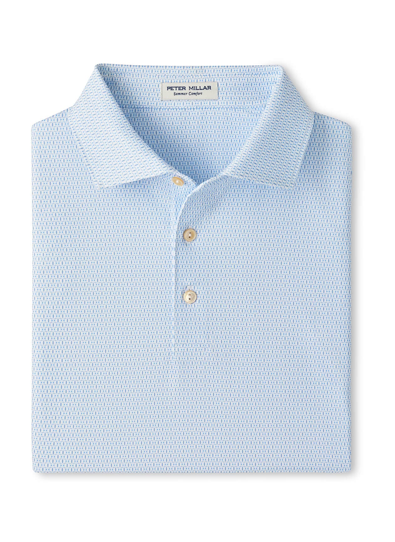 Peter Millar Men's Football Geo Performance Jersey Polo - White 3XL