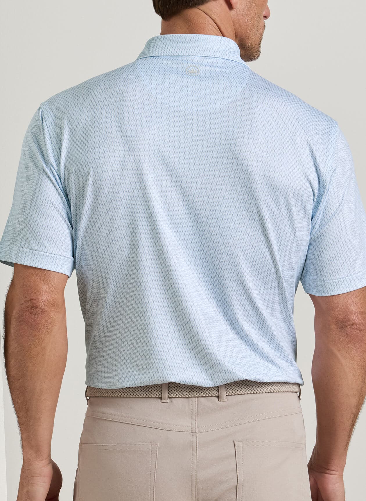 Peter Millar Men's Football Geo Performance Jersey Polo - White 3XL