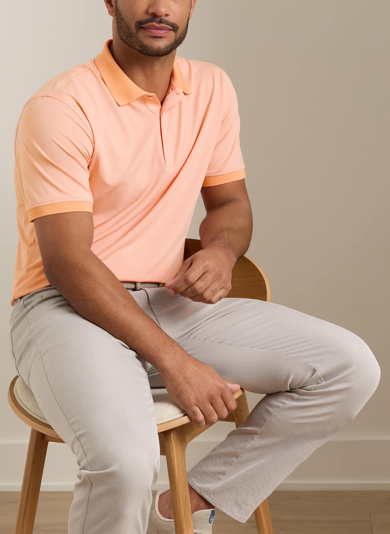 Peter Millar Men's Holden Performance Jersey Polo - F26 - Orange 3XL