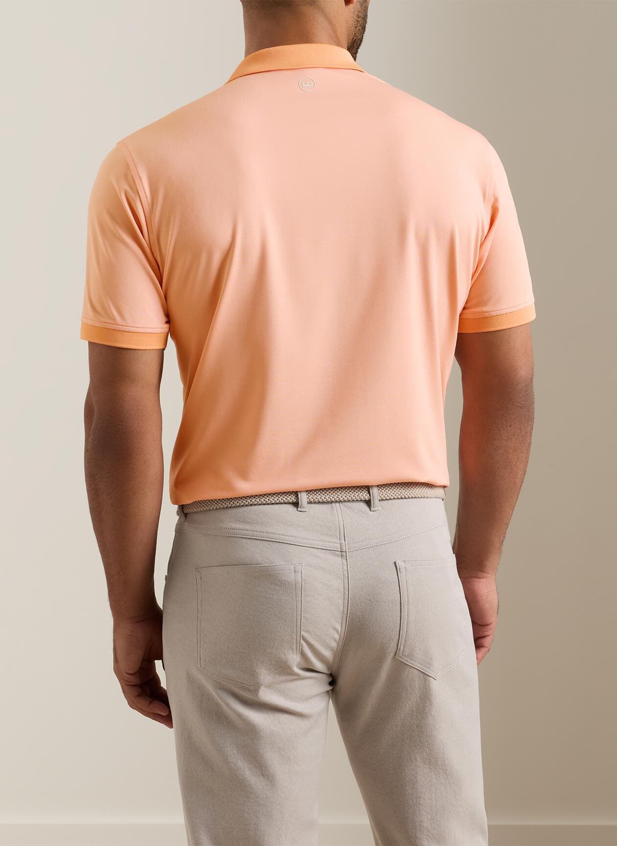 Peter Millar Men's Holden Performance Jersey Polo - F26 - Orange 3XL