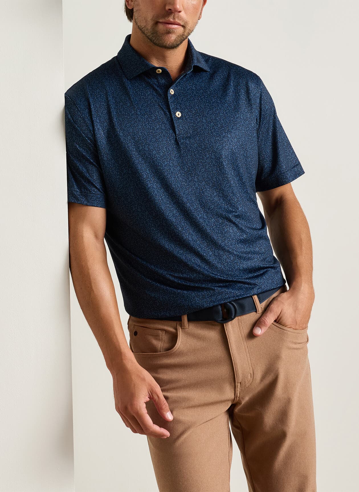 Peter Millar Men's Winning Play Performance Jersey Polo - Navy 3XL