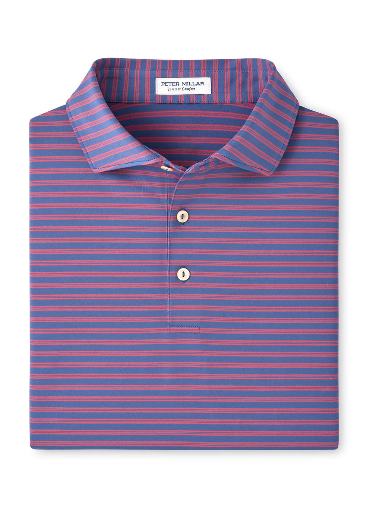 Peter Millar Men's Rawlins Performance Jersey Polo - Blue 3XL