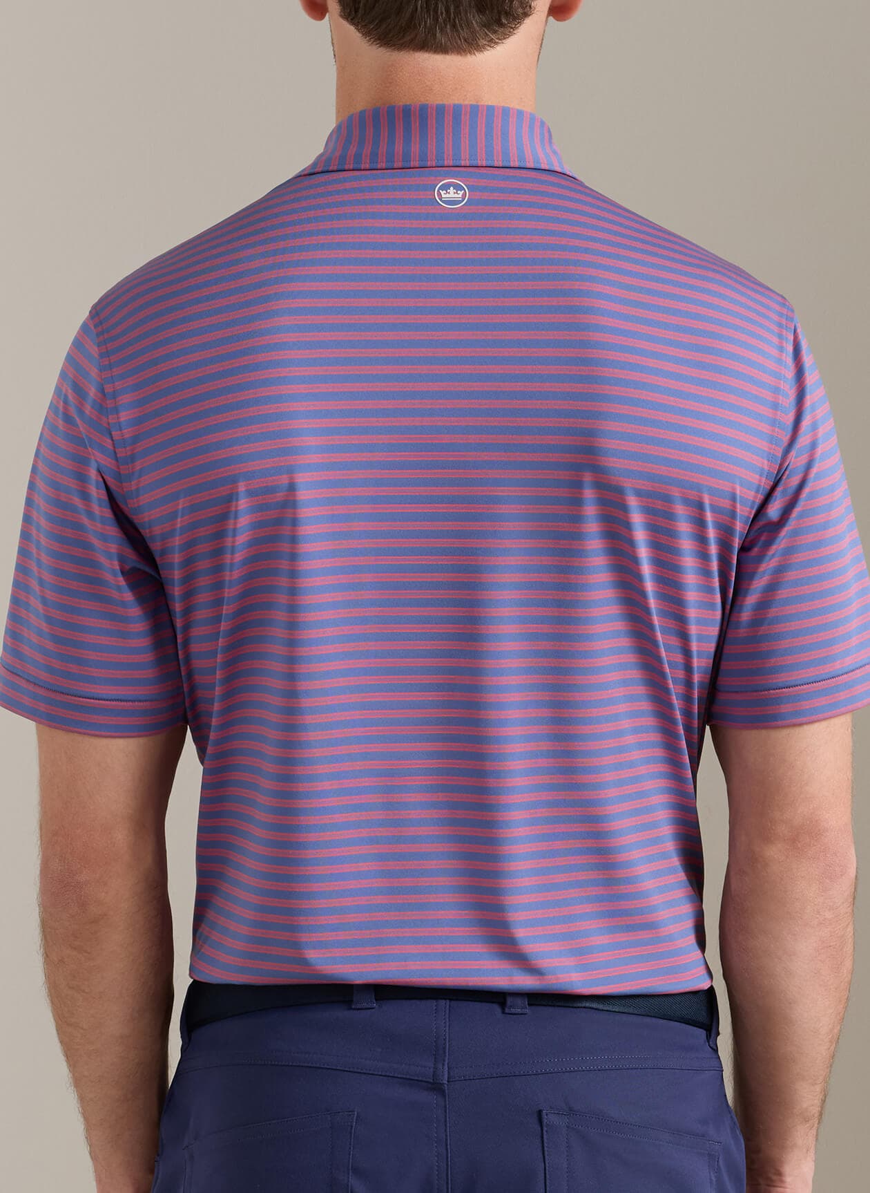 Peter Millar Men's Rawlins Performance Jersey Polo - Blue 3XL