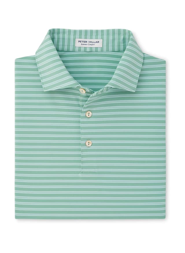 Peter Millar Men's Rawlins Performance Jersey Polo - Green 3XL