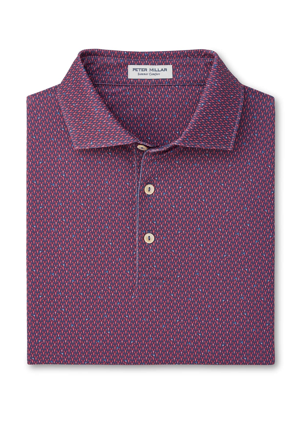 Peter Millar Men's Lobster Boil Performance Jersey Polo - Blue 3XL