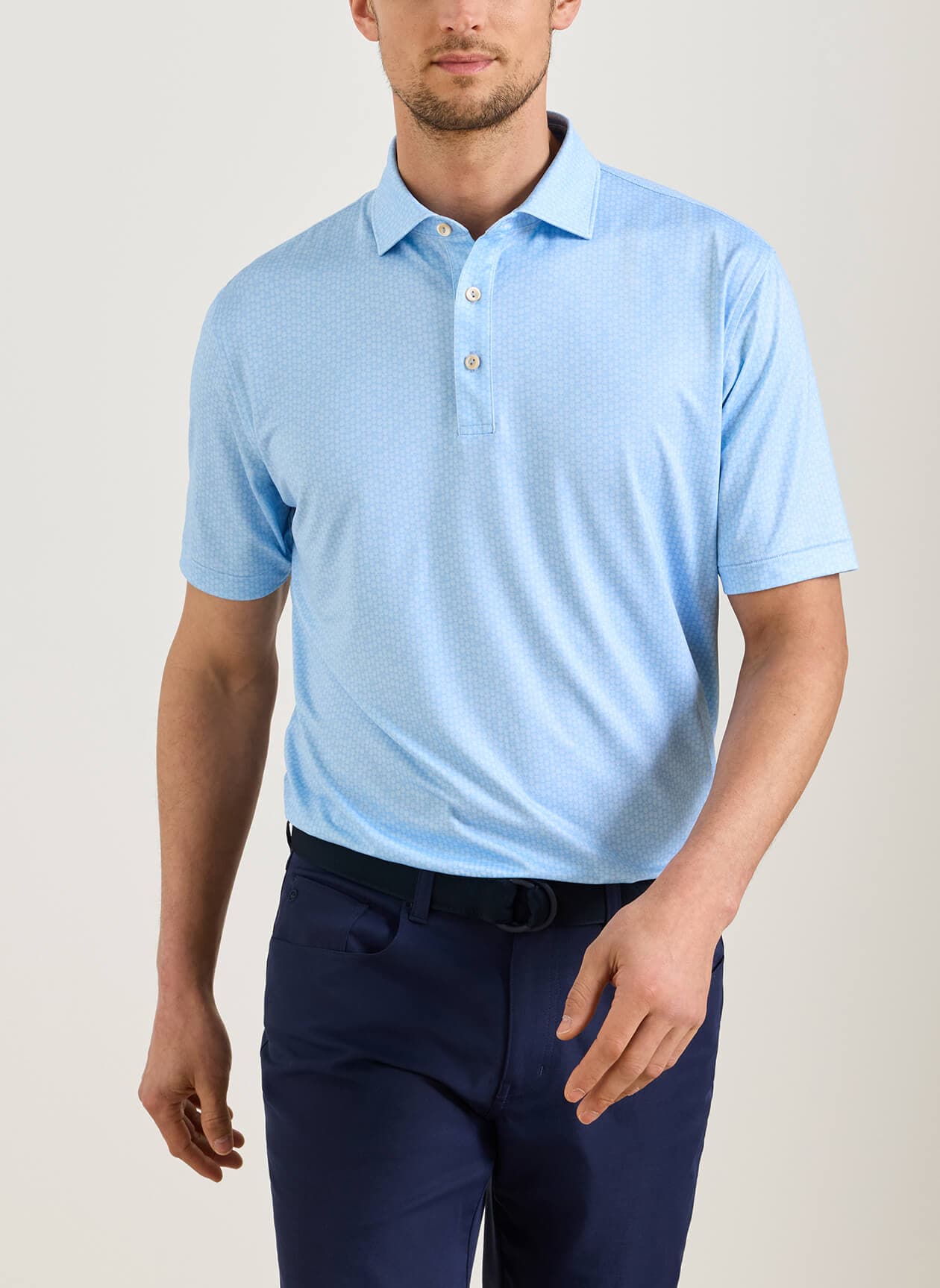 Peter Millar Men's 25th Anniversary Performance Jersey Polo - Cyan 3XL