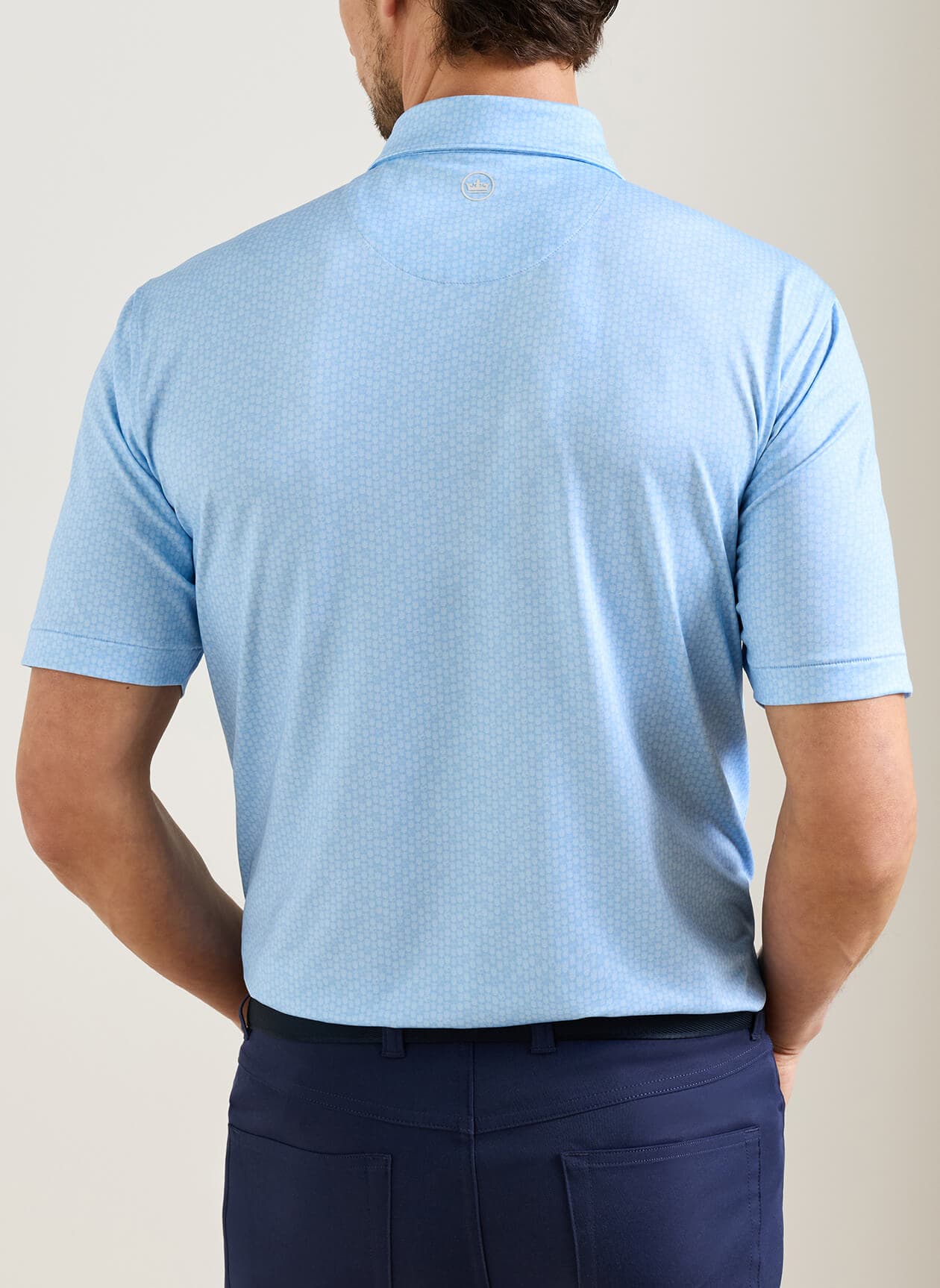 Peter Millar Men's 25th Anniversary Performance Jersey Polo - Cyan 3XL