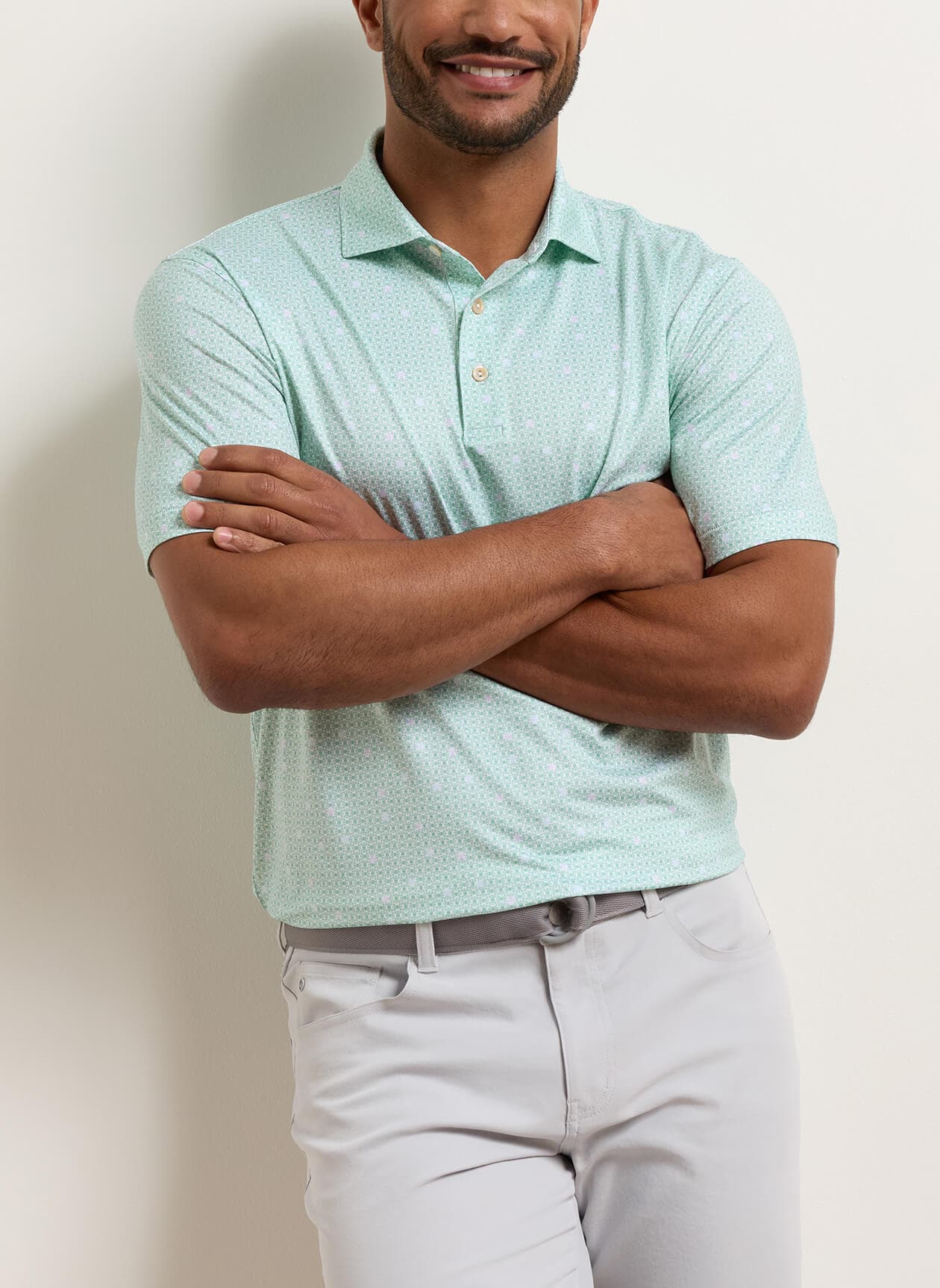 Peter Millar Men's Skull It Performance Jersey Polo - White 3XL