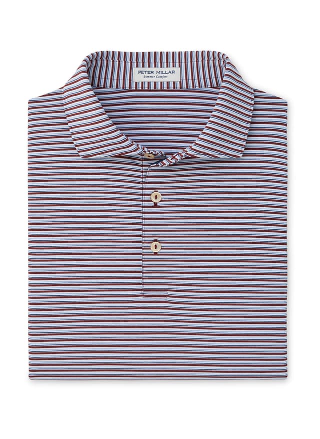 Peter Millar Men's Brooks Performance Jersey Polo - Red 3XL