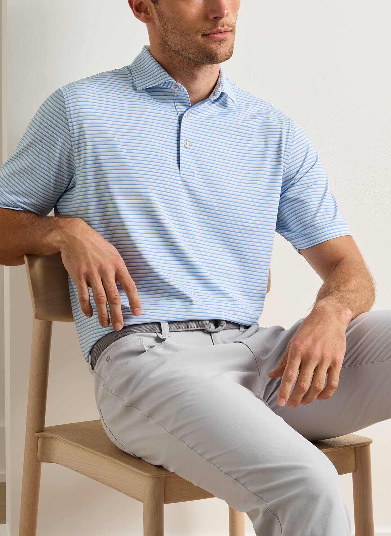 Peter Millar Men's Brooks Performance Jersey Polo - Estate Blue (EST) 3XL