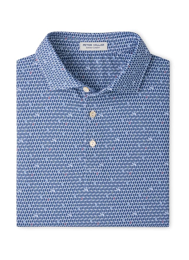 Peter Millar Men's On The Half Shell Performance Jersey Polo - White 3XL