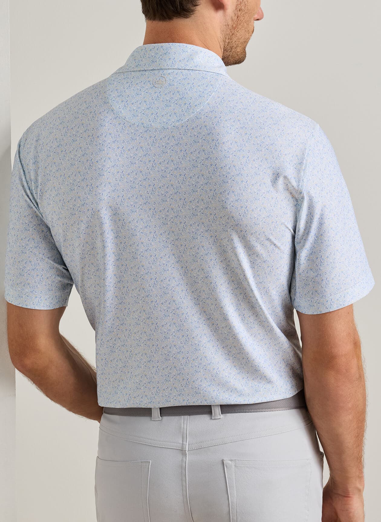 Peter Millar Men's Andover Performance Jersey Polo - F26 - White 3XL
