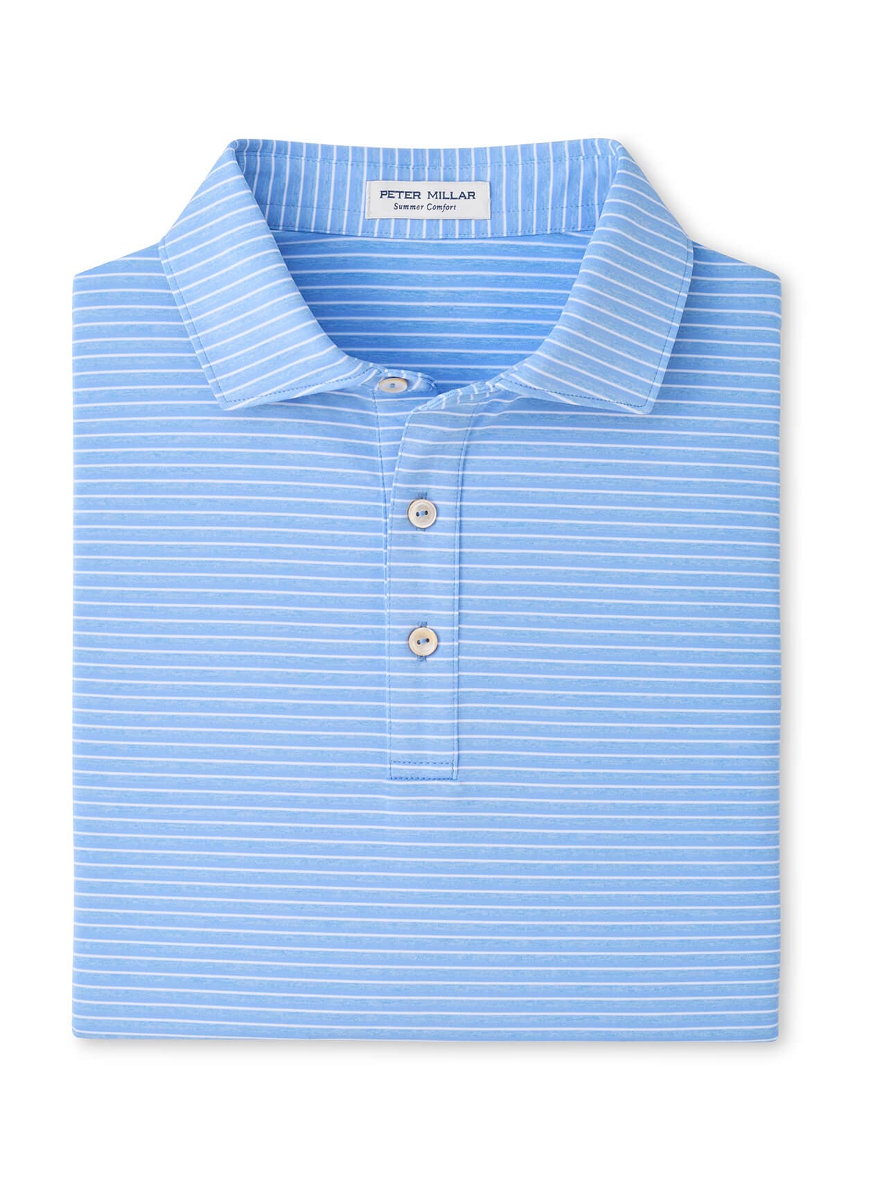 Peter Millar Men's Merion Performance Jersey Polo - F26 - Cyan 3XL