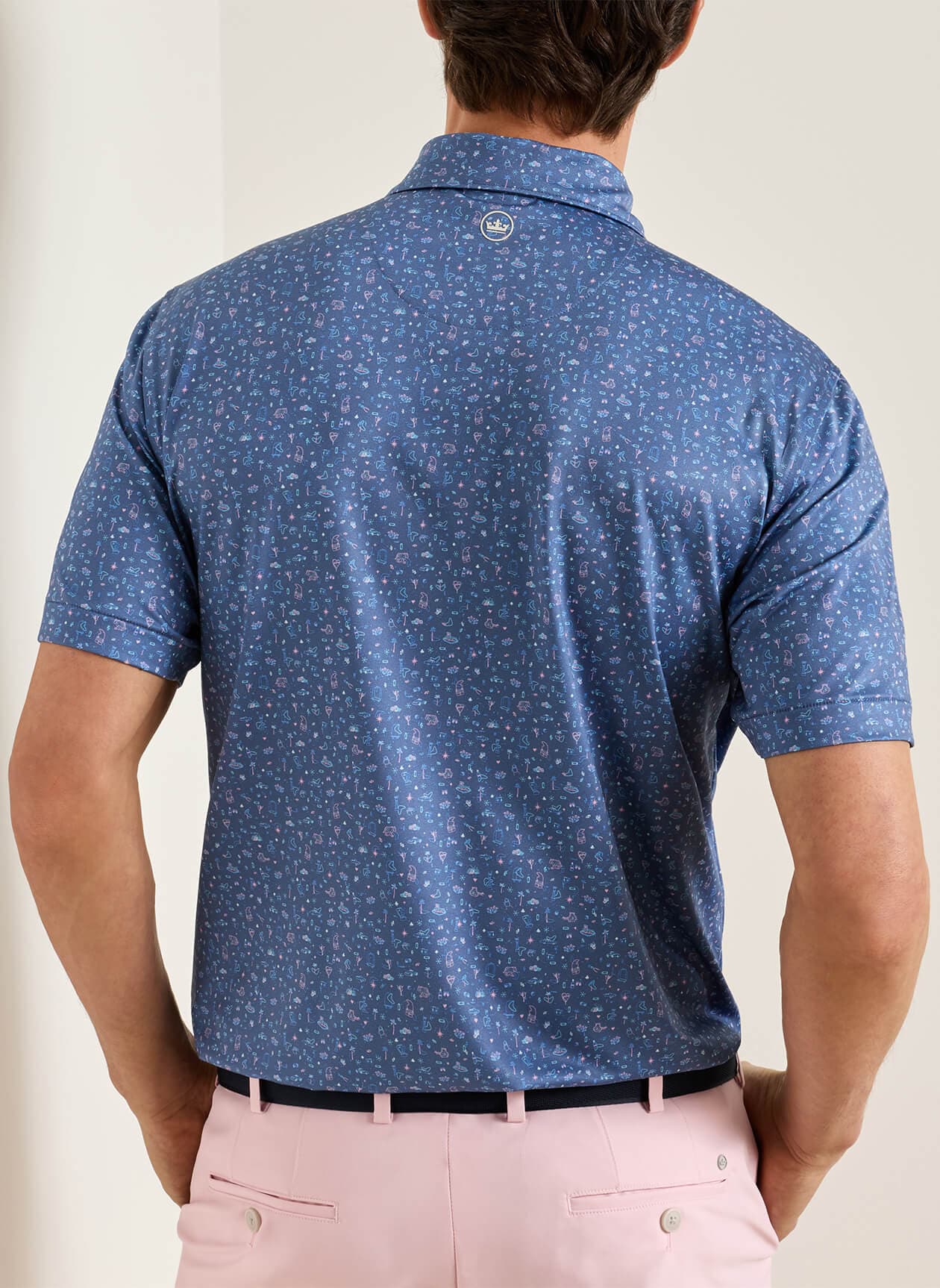 Peter Millar Men's Ridge Performance Jersey Polo - Blue 3XL