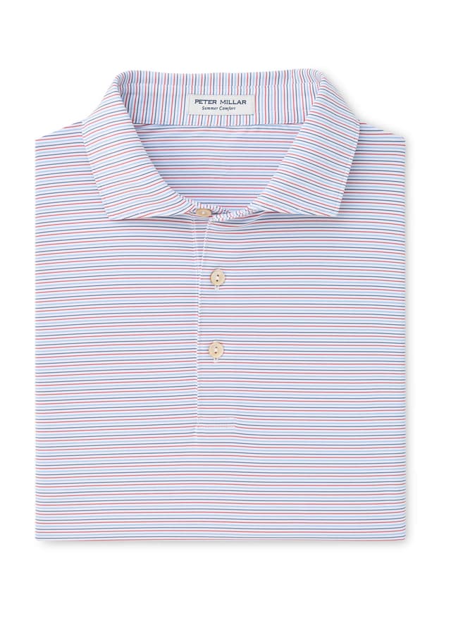 Peter Millar Men's Pierce Performance Jersey Polo - White 3XL