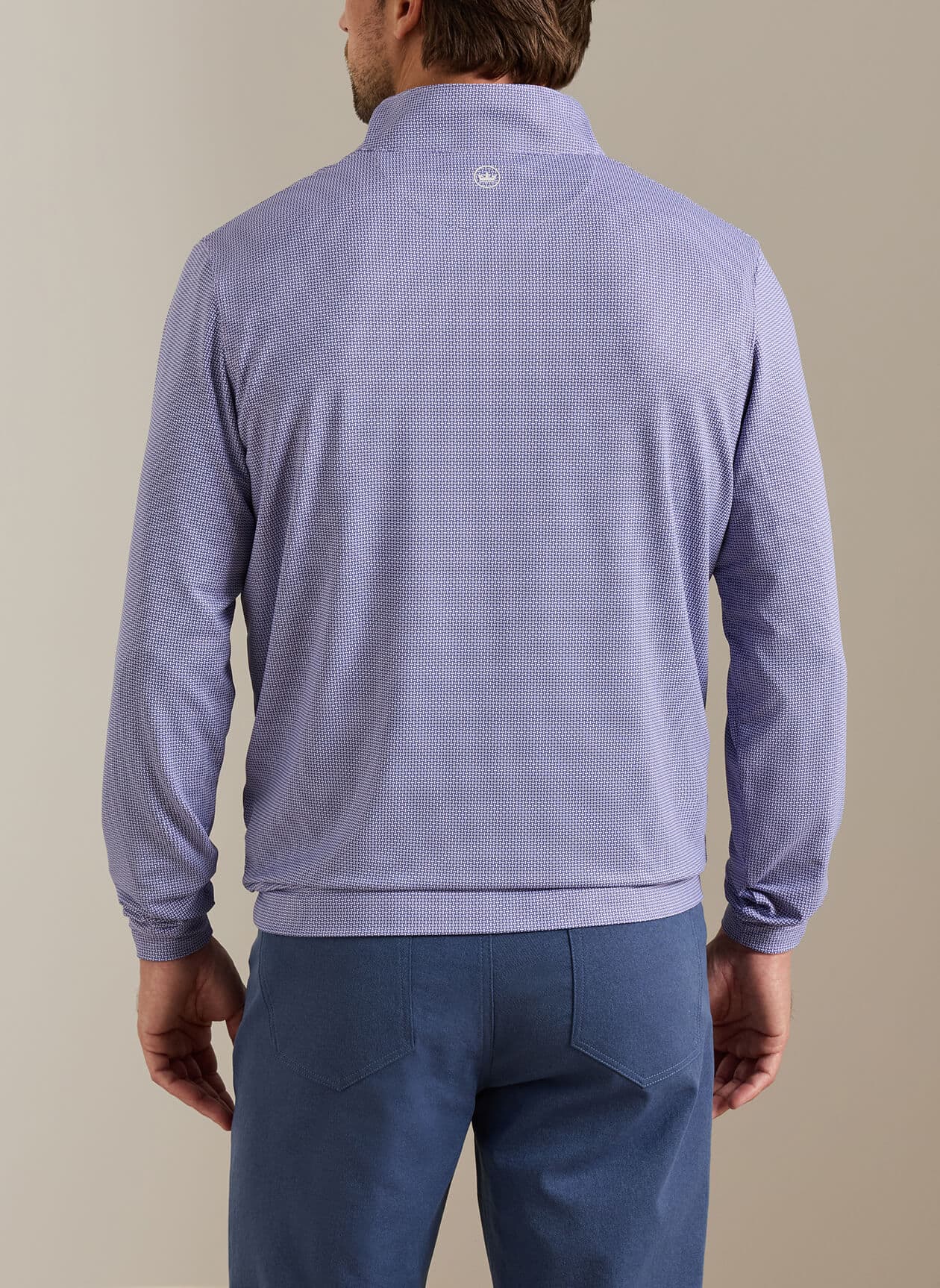 Peter Millar Men's Perth Basketweave Performance Quarter-Zip - F26 - Purple 3XL
