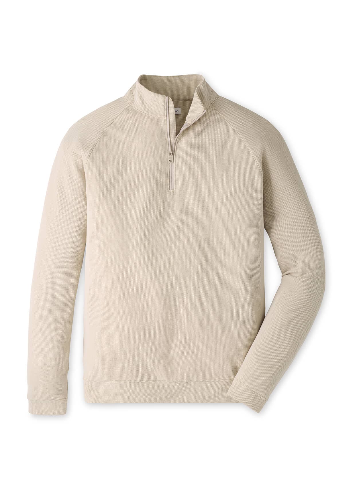 Peter Millar Men's Cradle Pique Performance Quarter-Zip - Brown 3XL