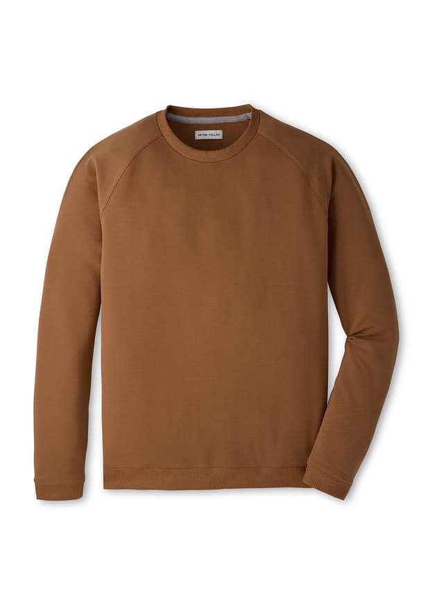 Peter Millar Men's Cradle Pique Performance Crewneck - F26 - Orange 3XL