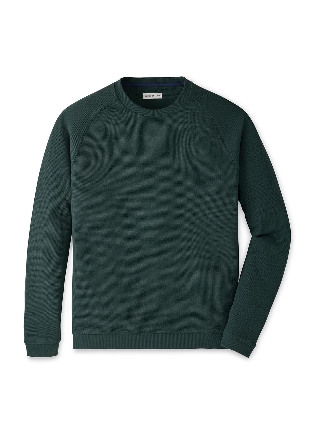 Peter Millar Men's Cradle Pique Performance Crewneck - F26 - Green 3XL