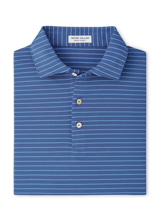 Peter Millar Men's Winston Performance Mesh Polo - F26 - Blue 3XL