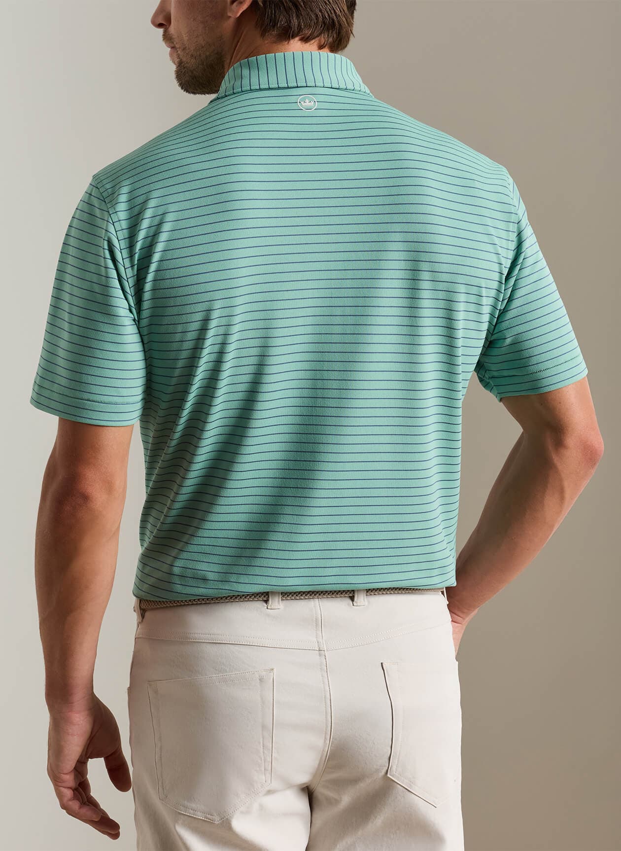 Peter Millar Men's Winston Performance Mesh Polo - F26 - Green 3XL