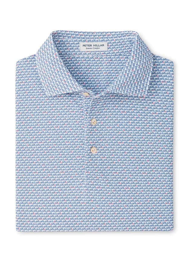 Peter Millar Men's Motorcycle Performance Mesh Polo - White 3XL