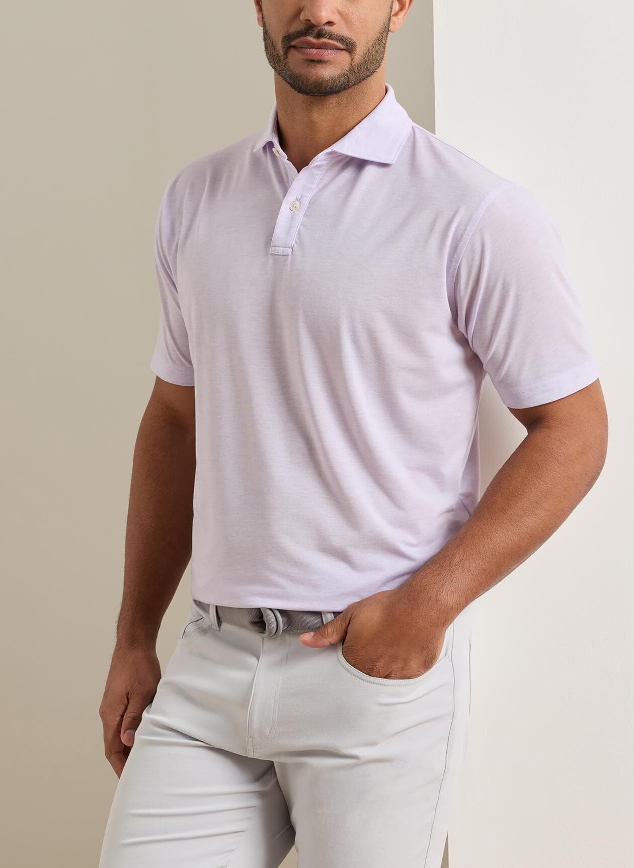 Peter Millar Men's E.T.C. Performance Jersey Polo - Purple 3XL