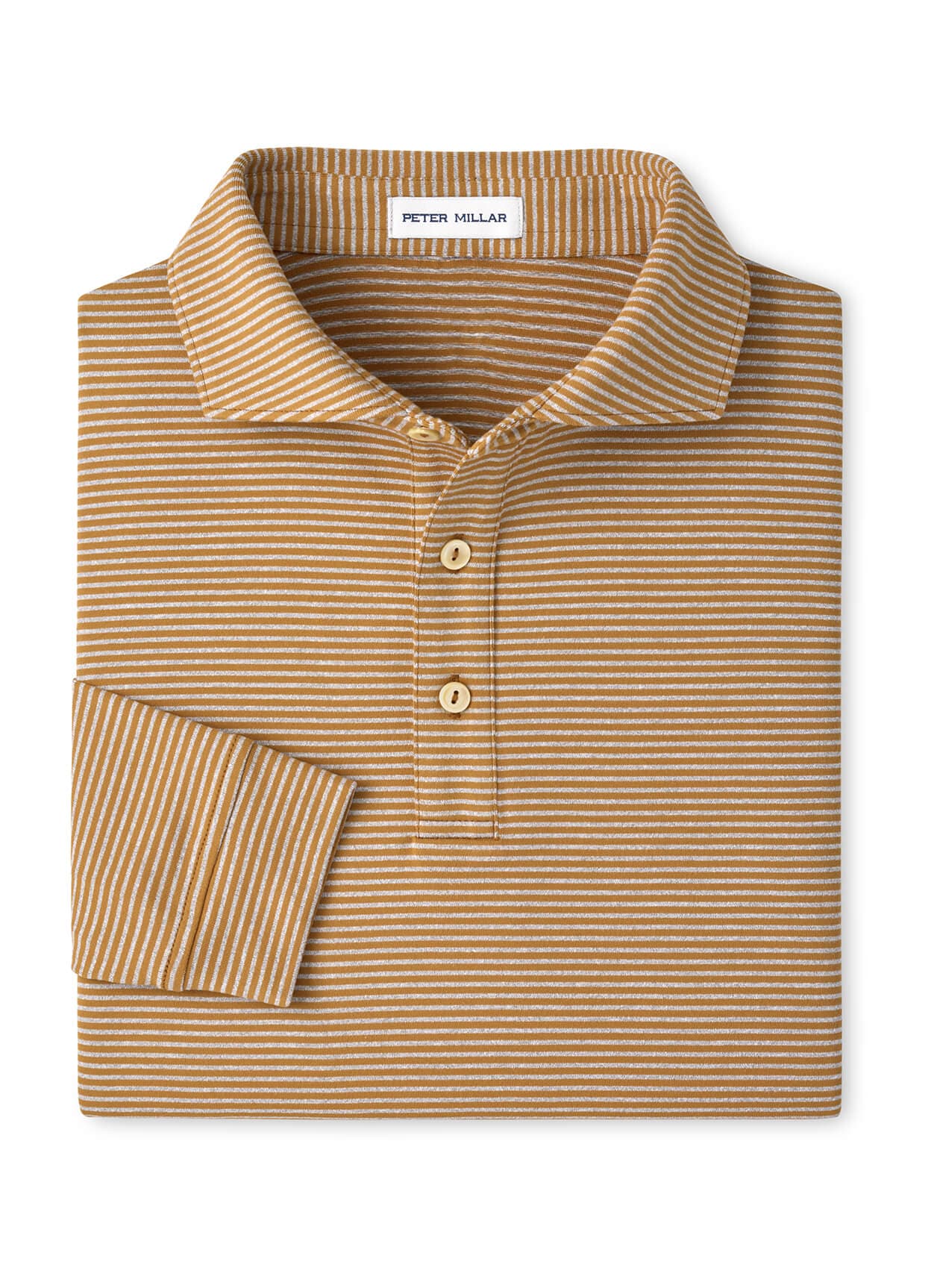 Peter Millar Men's Lyons Stripe Performance Jersey Long-Sleeve Polo