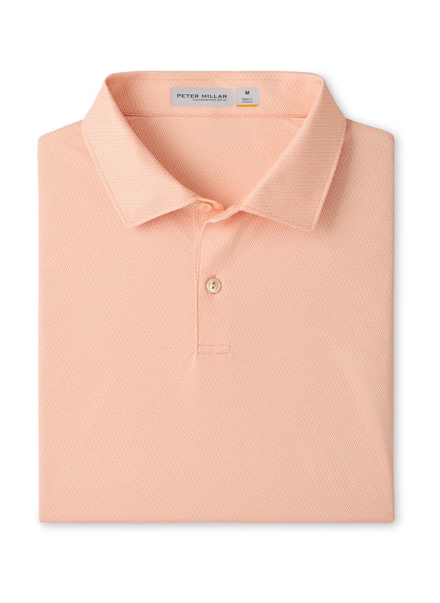 Peter Millar Men's Featherweight Monroe Performance Polo - Orange 3XL