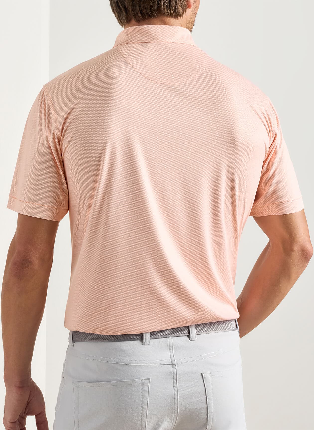 Peter Millar Men's Featherweight Monroe Performance Polo - Orange 3XL