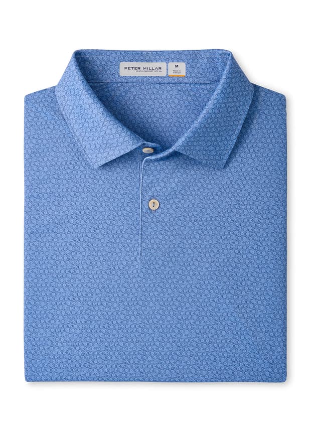 Peter Millar Men's Featherweight Sands Performance Polo - Blue 3XL