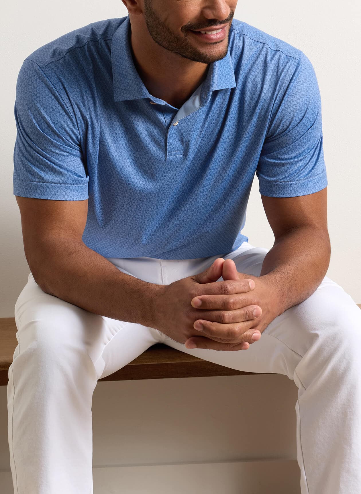 Peter Millar Men's Featherweight Sands Performance Polo - Blue 3XL