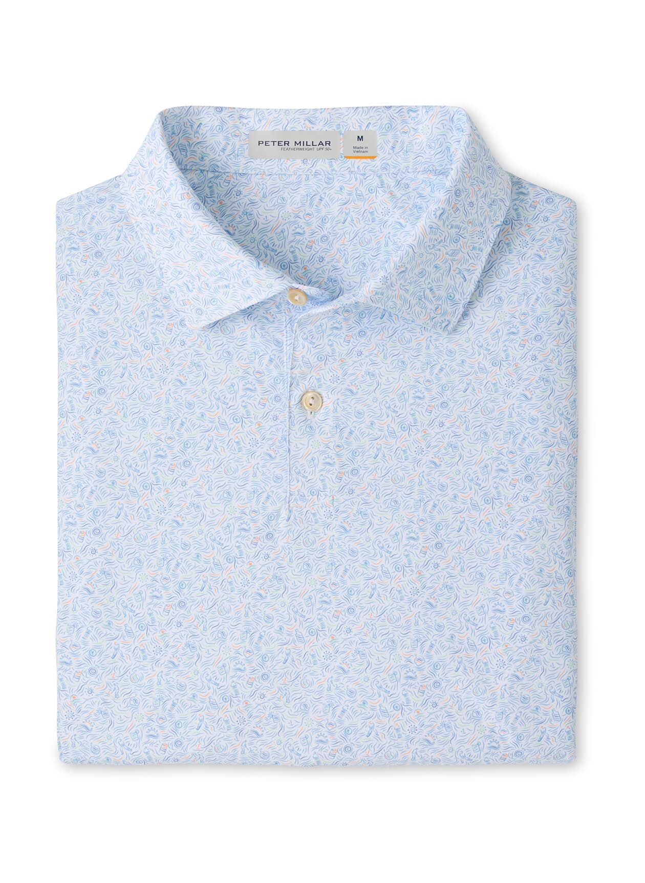 Peter Millar Men's Featherweight Water Hazard Performance Polo - White 3XL