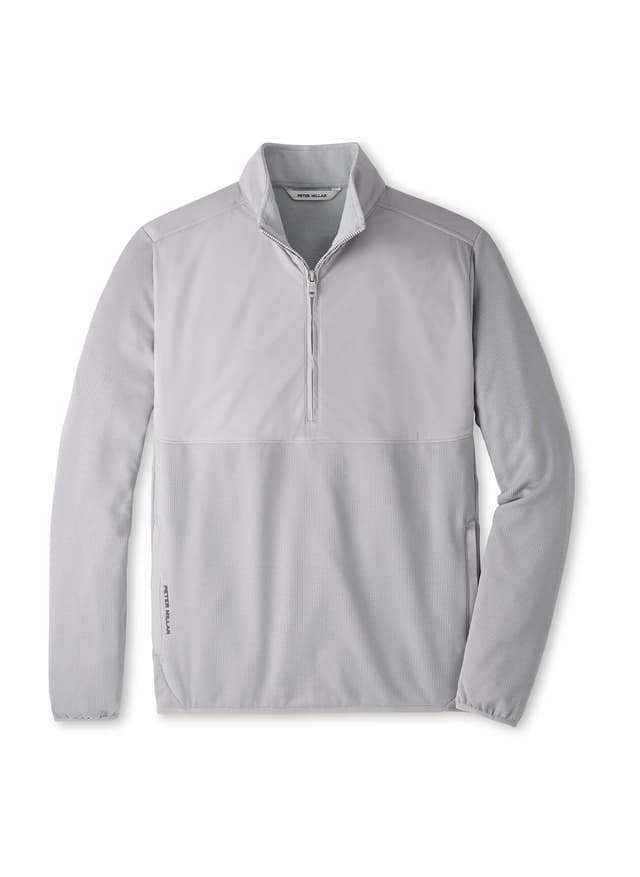 Peter Millar Men's Vail Half-Zip F26 - Light Grey 3XL