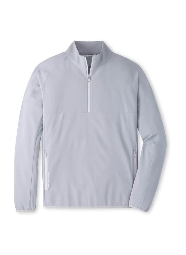Peter Millar Men's Gale Half-Zip - Light Grey 3XL