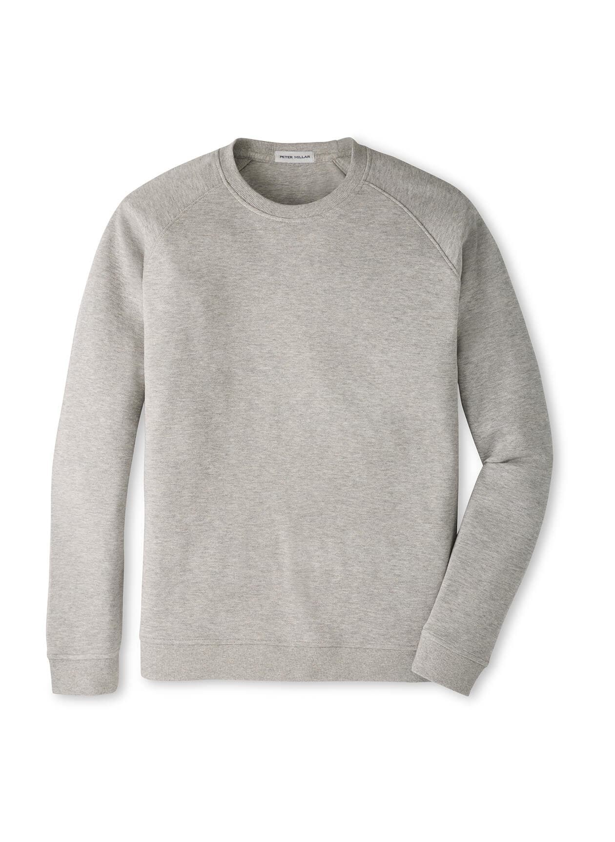 Peter Millar Men's Crown Comfort Knit Crew F26 - Light Grey 3XL