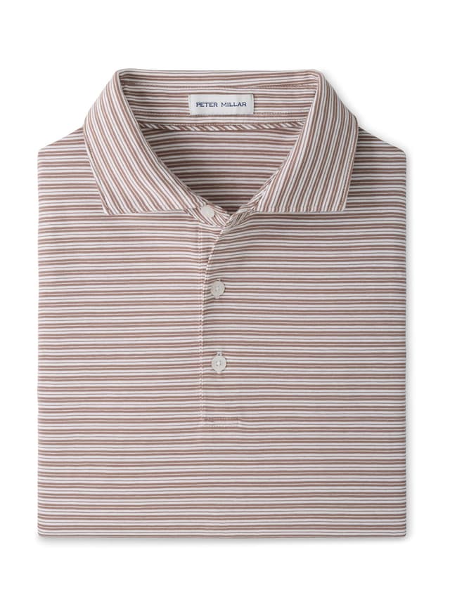 Peter Millar Men's Turner Crown Flex Cotton Polo - Brown 3XL