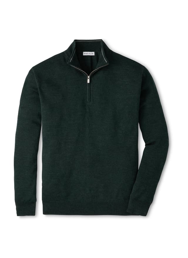 Peter Millar Men's Autumn Crest Quarter-Zip FA26 - Green 3XL