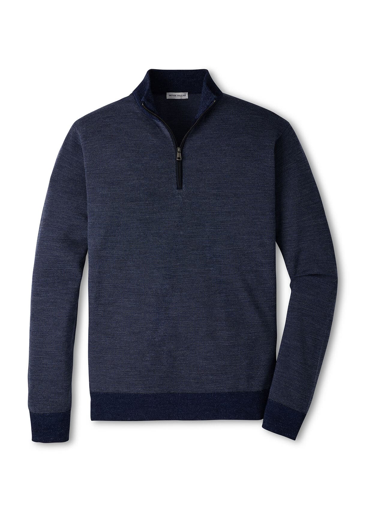 Peter Millar Men's Blair Birdseye Quarter-Zip Sweater - Navy 3XL