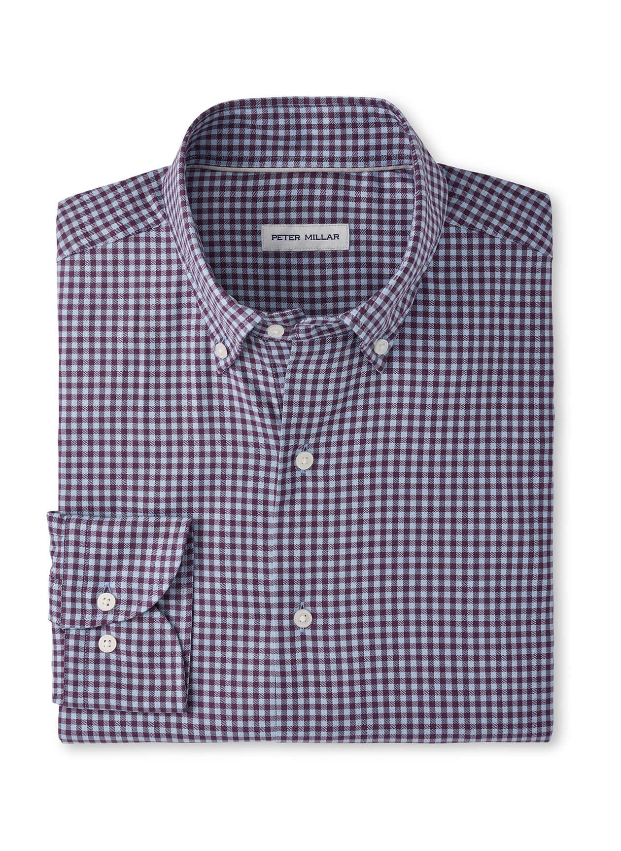 Peter Millar Men's Liam Crown Soft Twill Sport Shirt - Purple 3XL