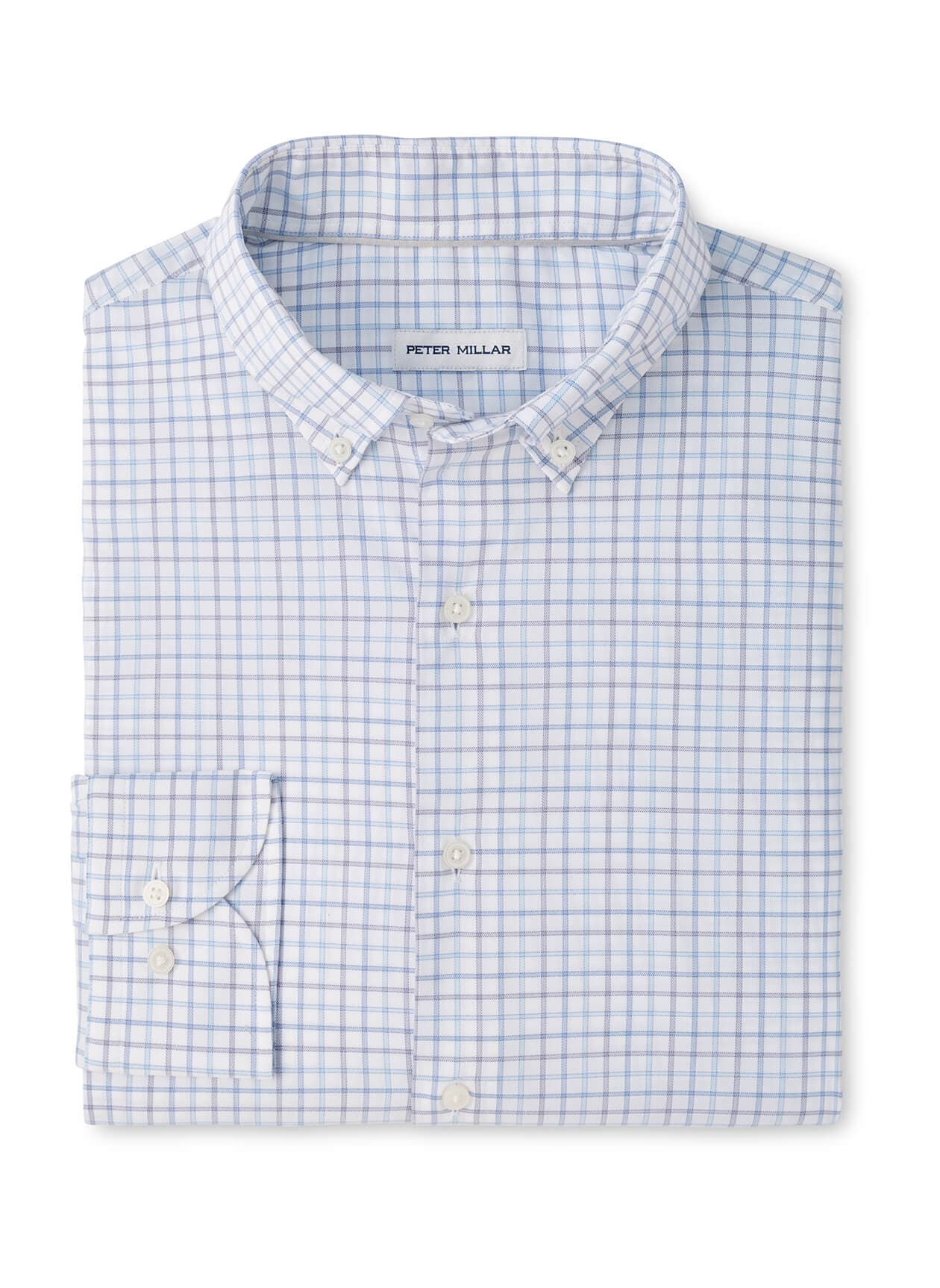 Peter Millar Men's Bruce Crown Lite Cotton-Stretch Sport Shirt - Blue 3XL