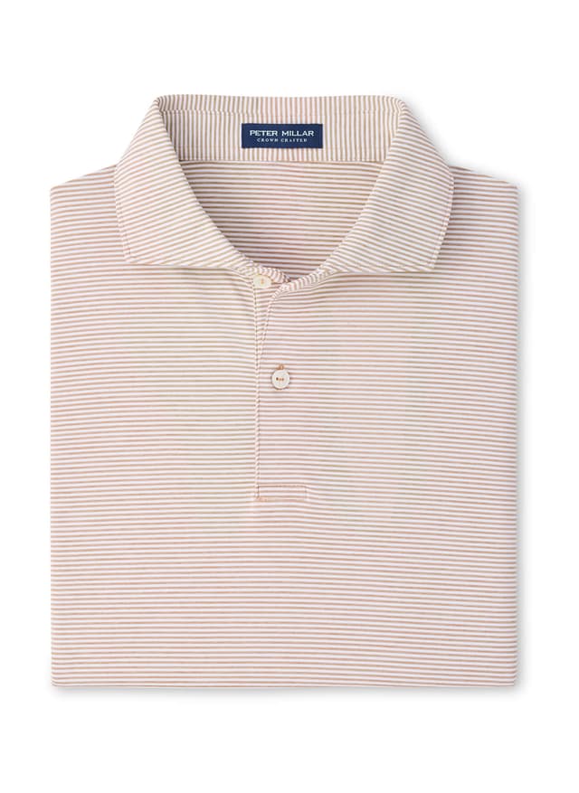 Peter Millar Men's Cadenza Performance Jersey Polo - Brown 3XL