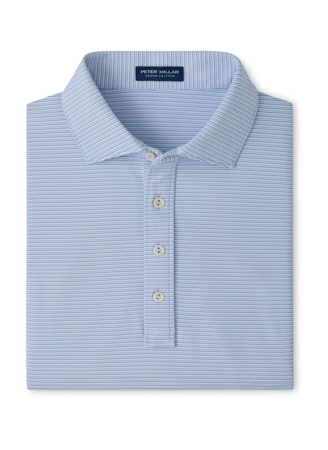 Peter Millar Men's Ensemble Performance Jersey Polo - F26 - Cyan 3XL