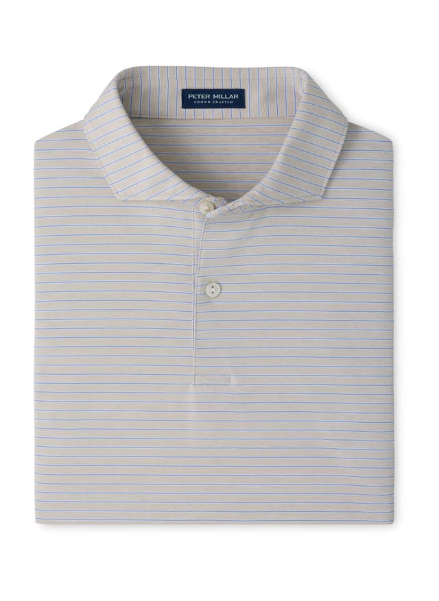 Peter Millar Men's Keynote Performance Jersey Polo - F26 - Light Grey 3XL
