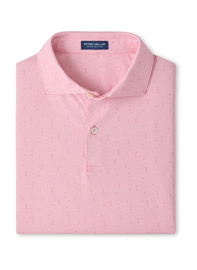 Peter Millar Men's Fifty-Fifty Performance Jersey Polo - Pink 3XL