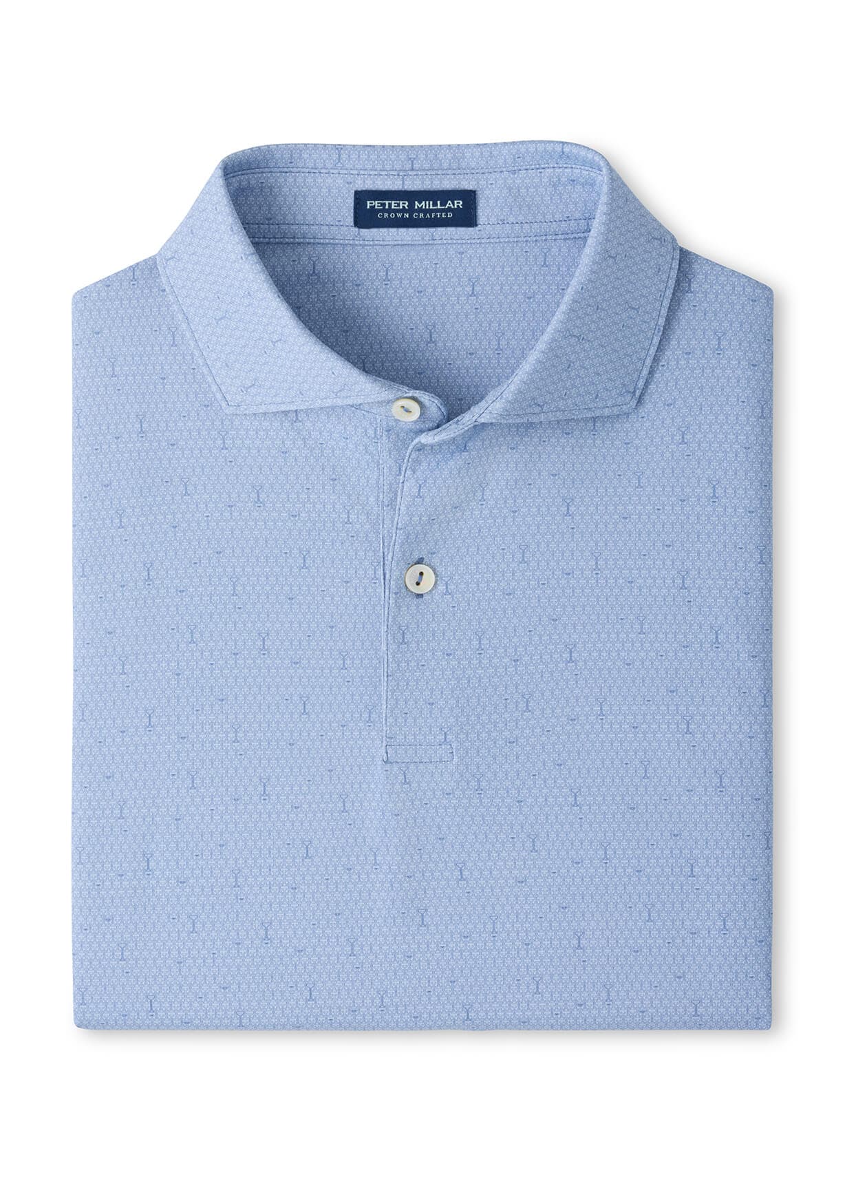 Peter Millar Men's Fifty-Fifty Performance Jersey Polo - Cyan 3XL