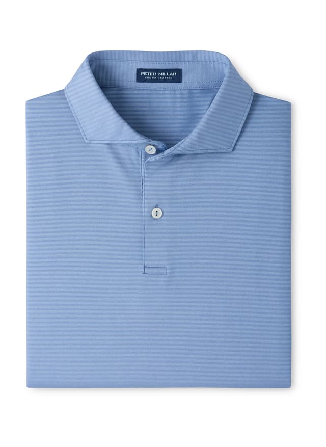 Peter Millar Men's Empire Performance Jersey Polo - F26 - Cyan 3XL