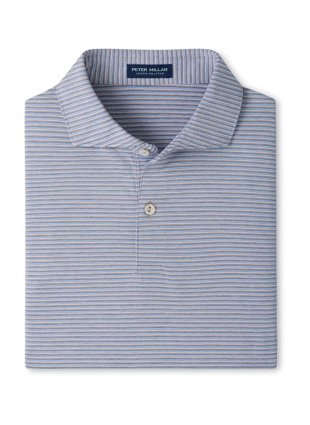 Peter Millar Men's Timbre Performance Jersey Polo - Brown 3XL